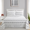thumbnail image 4 of Marina Decoration Ultra Soft Silky Deep Pocket Rich Printed Bedding Rayon from Bamboo All Season Sheet Set with Pillowcases, Simplify Modern Geometric Pattern, 4 of 7