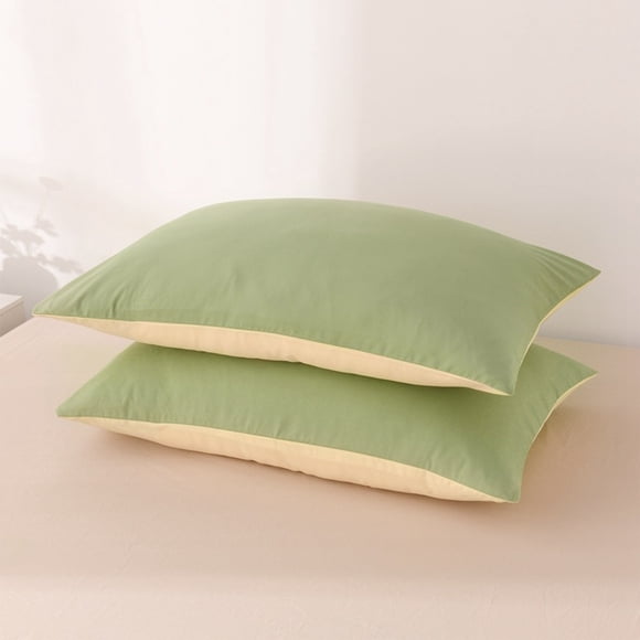 Fiber Pillow Core Isolation Pillow Yellow Cover Hotel Protective Cover Breathable Oil Proof Friendly Household Pillowcase