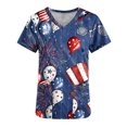 thumbnail image 4 of LSLJS T-Shirt Ample Décontracté pour Femme, Uni, Col Rond, Manches Courtes, Poches, Chandail à Enfiler, Hauts; Sarraus pour Femmes Grande Taille, 4 of 5