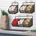 thumbnail image 1 of Usloyux 3Pcs Ginger Garlic Hanging Basket, No Punch Wall Mounted Spice Frame Kitchen Shelf, Multi Function Organizer for Onion Potato Vegetable Storage, Household Kitchen Counter Pantry Cabinet, 1 of 9