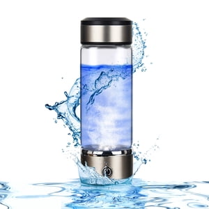 420ML Hydrogen Water Ionizer Cup Portable Rechargeable Rapid Electrolysis Hydrogen-rich Water Maker Glass Bottle