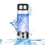420ML Hydrogen Water Ionizer Cup Portable Rechargeable Rapid Electrolysis Hydrogen-rich Water Maker Glass Bottle