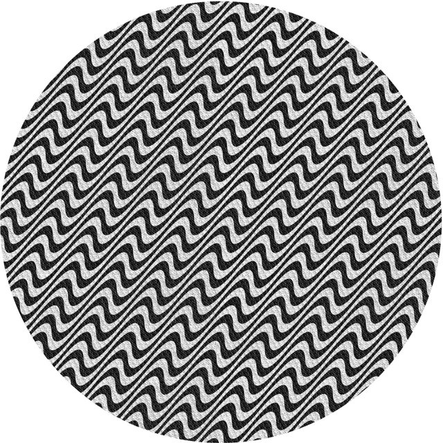 Ahgly Company Tapis d'Intérieur Lavables en Machine, Ronds Transitionnels, Zone Grise, 7' Ronds