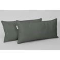 thumbnail image 2 of VargottamIndoor/OutdoorPolyester FabricLumbarPillowCover,All-Weather Waterproof Rectangular Cushion Case for Patio Furniture,12" x 24"Set of 2-Dark Gray, 2 of 7