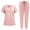 Pink, variant on Nursing Uniforms Scrub Sets for Women 2 Piece Medical Outfits Quick Dry Short Sleeve V Neck Tops and Pants Workwear, Brown, M
