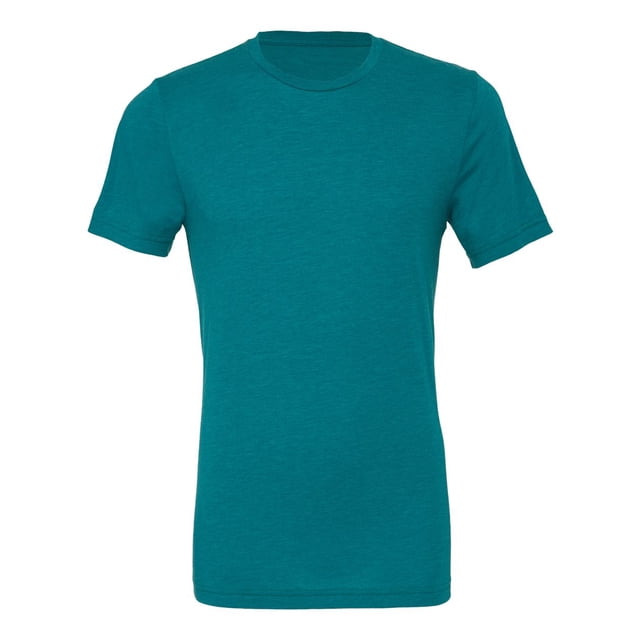 T-shirt Unisexe à Col Rond en Mélange Triblend à Manches Courtes Bella Canvas, L, Mélange Triblend Sarcelle