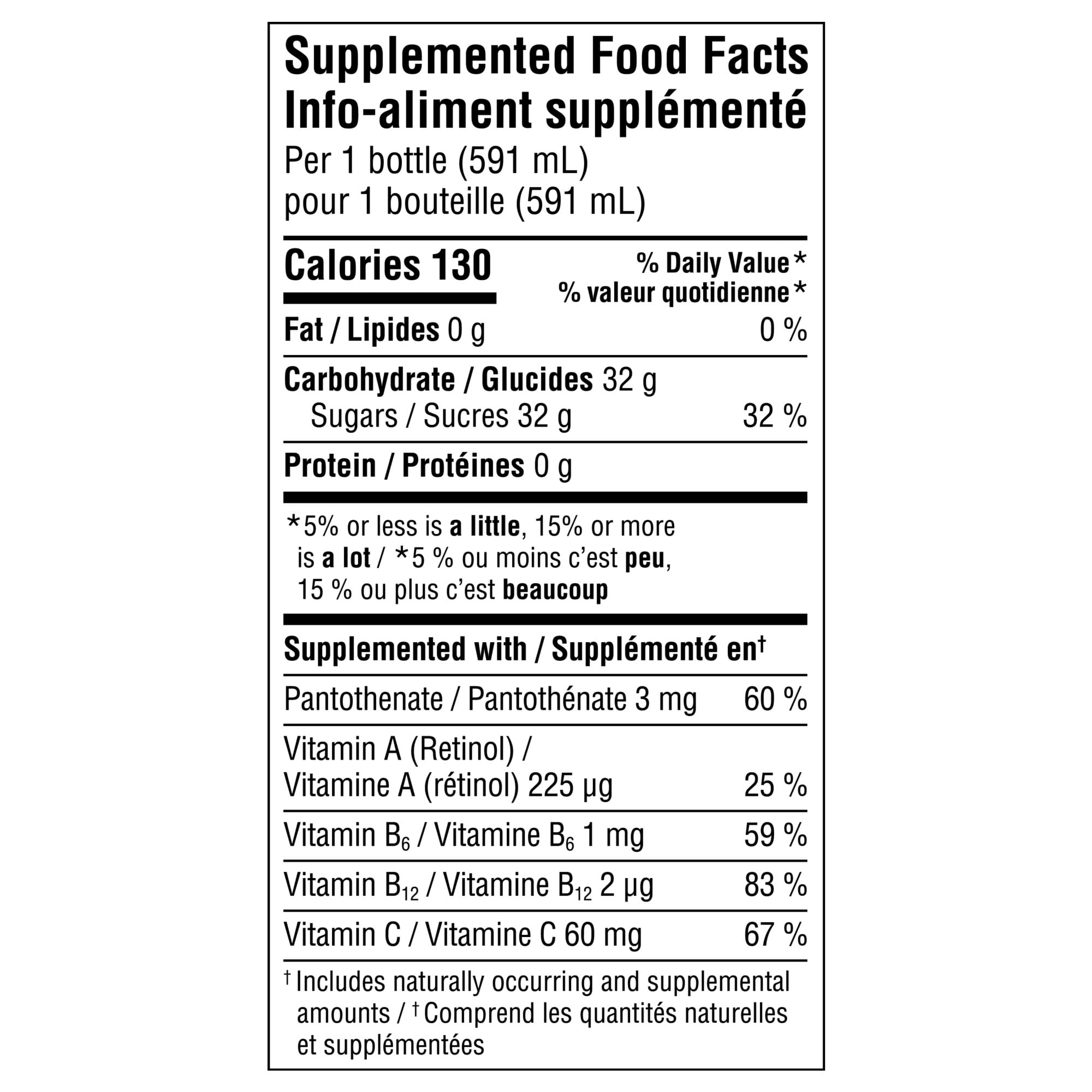 vitaminwater focus boisson enrichie en bouteille, 591 mL