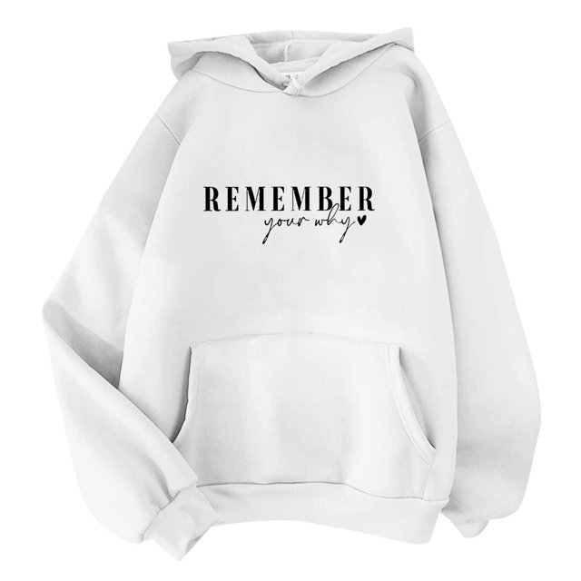 KIHOUT Spring Winter Womens Tops Fashion Classic Solid Color Long Sleeve Hooded Pocket Tops Sweatshirts
