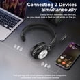 thumbnail image 4 of Wantek Bluetooth Headset with Microphone for PC, USB Dongle, Charging Base and Accessories,Mute Button for Work/Cell Phones/Computer/Call Centre/Zoom, 4 of 8