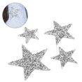thumbnail image 4 of Iron On Patches, Rhinestone Star Patches Beautiful 20pcs Silver Exquisite  For Jackets, 4 of 8