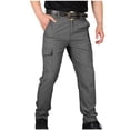 thumbnail image 3 of YOIAVAIOY Pantalon Cargo Tactique pour Hommes Résistant à l'Eau en Ripstop Pantalon de Randonnée Léger Pantalon de Travail d'Extérieur avec Multiples Poches Gris Foncé S, 3 of 5