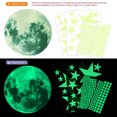 thumbnail image 3 of Baohd 435 Pieces Luminous Stickers Fluorescent Wallpapers Stars Sticky Paper PVC Pasters Theme Self-adhesive Decals Background 77GGreen435pcs, 3 of 6