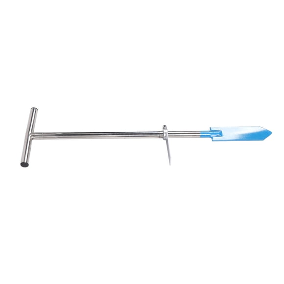 Dibble Bar Planting Tool, Adjustable Foot Pedal Stainless Steel Bright Colored Coating Long Dibble Transplanting Spade Forestry Tool Efficient for Parks