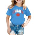thumbnail image 4 of T-shirt à Manches Courtes pour Filles de la Fête du Canada, Col Rond d'Été, Coupe Décontractée, Chandails de Base, 4 of 4