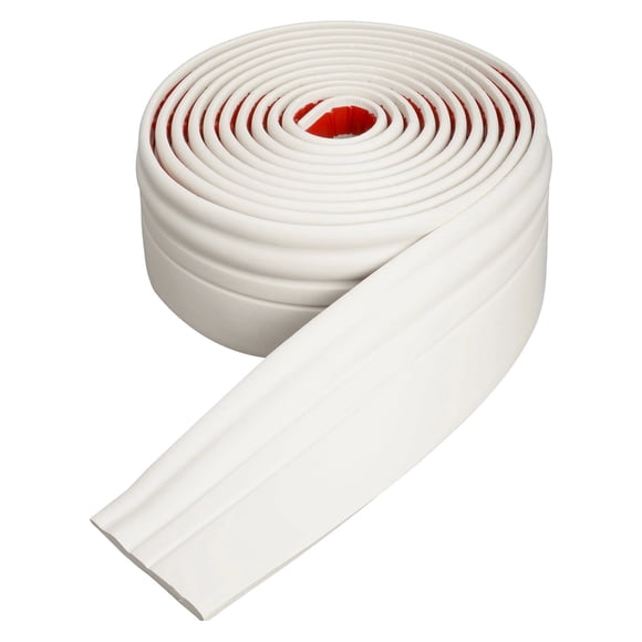CHENMEI Flexible Baseboard Molding Trim Peel and Stick Self Adhesive Design Vinyl Wall Base Trim Strips 16.4 Ft X 3.86 In Caulk Floor Chair Rail and More White