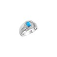 thumbnail image 3 of RYLOS Mens Rings Sterling Silver Ring 6X4MM Oval Shape Gemstone & Diamond Ring Turquoise December Birthstone Rings For Man Silver Rings, Size 11, 3 of 7