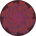 thumbnail image 1 of Ahgly Company Tapis d'Intérieur Lavable à la Machine, Carré, Transitionnel, Rouge Bourgogne, Tapis de Zone, 3 Pieds Carré, 1 of 7