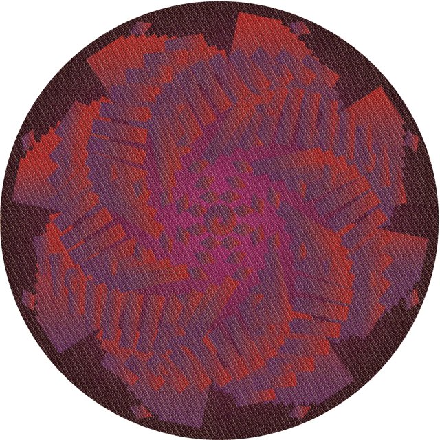 Ahgly Company Tapis d'Intérieur Lavable à la Machine, Carré, Transitionnel, Rouge Bourgogne, Tapis de Zone, 3 Pieds Carré