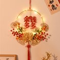 thumbnail image 1 of Mistaha 2025 New Year Illuminated Blessing Character Living Room Wreath Moving-in Decoration Set DIY Craft Kit - Metal/Plastic LED Light String 2m - Spring Festival Atmosphere Ornament, 1 of 3