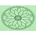 thumbnail image 1 of Ahgly Tapis Rectangulaire Lavable en Machine Intérieur Vert Menthe Transitionnel, 7 Pieds x 10 Pieds, 1 of 7