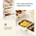 thumbnail image 3 of Maoww Convenient Stainless Steel Snack Containers For Kids Yogurt And Salad Dressings. Snack Box Container Off-whites Two grids, 3 of 6