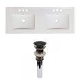 thumbnail image 1 of American Imaginations 59-in. W 3H4-in. Ceramic Top Set In White Color - Overflow Drain Incl. AI-31652, 1 of 8
