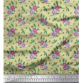 thumbnail image 1 of Soimoi Red Poly Georgette Fabric Diamond Geometric Printed Fabric 1 Yard 42 Inch Wide, 1 of 3
