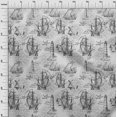 thumbnail image 3 of oneOone Rayon Gray Fabric Nautical Prints Craft Projects Decor Fabric Printed By The Yard 56 Inch Wide, 3 of 3