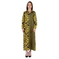 thumbnail image 1 of Bimba Robe Chemise Maxi Imprimée à Manches Longues pour Femmes, Coupe Ample Décontractée, Boutonnée, 1 of 1