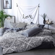 Bedding Sets, EDHITNR Premium Polyester 3-Piece Bed Set, Multicolor 200x230cm Duvet Cover Machine Washable Fade Resistant