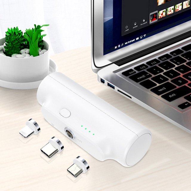 HOARBOEG 3000mAh Portable Charger USB Battery Pack 3 In 1 USB Magnet Charger Works With All Devices Clearance Sale Holiday Gifts