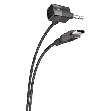 Câble audio adaptateur USB-C à auxiliaire 3,5 mm de première qualité CAUXMICB4-SP Scosche avec micro intégré et poste de relocalisation