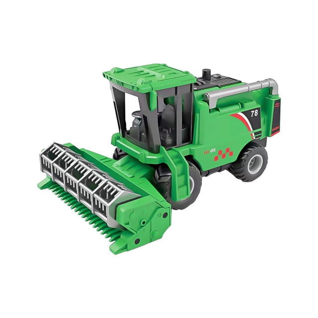 DEBGFS Combine Harvester Toy Collectible Model with Sounds and Lights Effects,green
