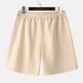 thumbnail image 5 of EOYWHK Cotton Linen Shorts for Men Summer Breathable Workout Gym Shorts Mid Waisted Solid Color Running Swimming Sleeping Shorts, 5 of 5