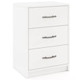 thumbnail image 1 of Costway Table de Chevet Moderne 1 PCS à 3 Tiroirs avec Rangement et Trousse Anti-Basculement pour Chambre Blanc, 1 of 10