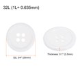 thumbnail image 2 of Unique Bargains White 4-Hole Resin Button Sewing Closures (100 Pack), 2 of 5