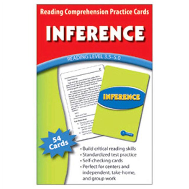 Edupress Cartes d'Entraînement de Compréhension en Lecture Inférence Vert Niveau (Ep63400) Moyen