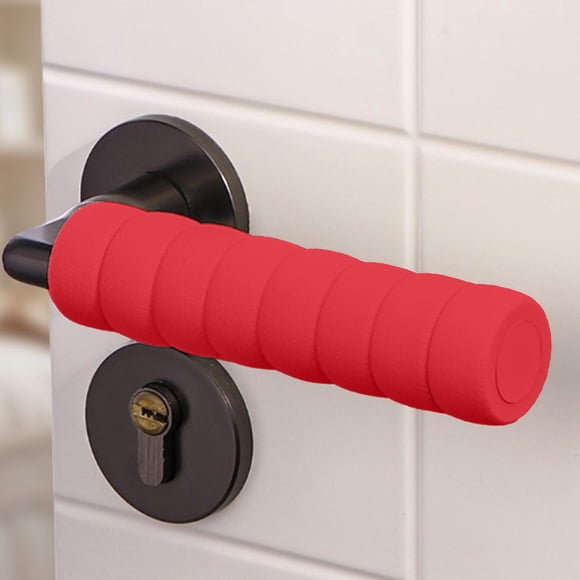 BRELIL Winter Door Handle Cover, Anti Collision Static Door Knob Protector, Polyester Sponge Door Handle Case for Home Bedroom Living Room Decor