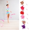 thumbnail image 4 of maskred 2 Meters Ribbon Wands Girls Rainbow Decorations Twirling Rod Stick Portable Birthday Party Stuffers Gymnastics Streamers for Yellow, 4 of 6