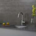 thumbnail image 2 of Kraus Oletto Single Handle Kitchen Bar Sink Faucet, Spot Free Stainless Steel, 2 of 5