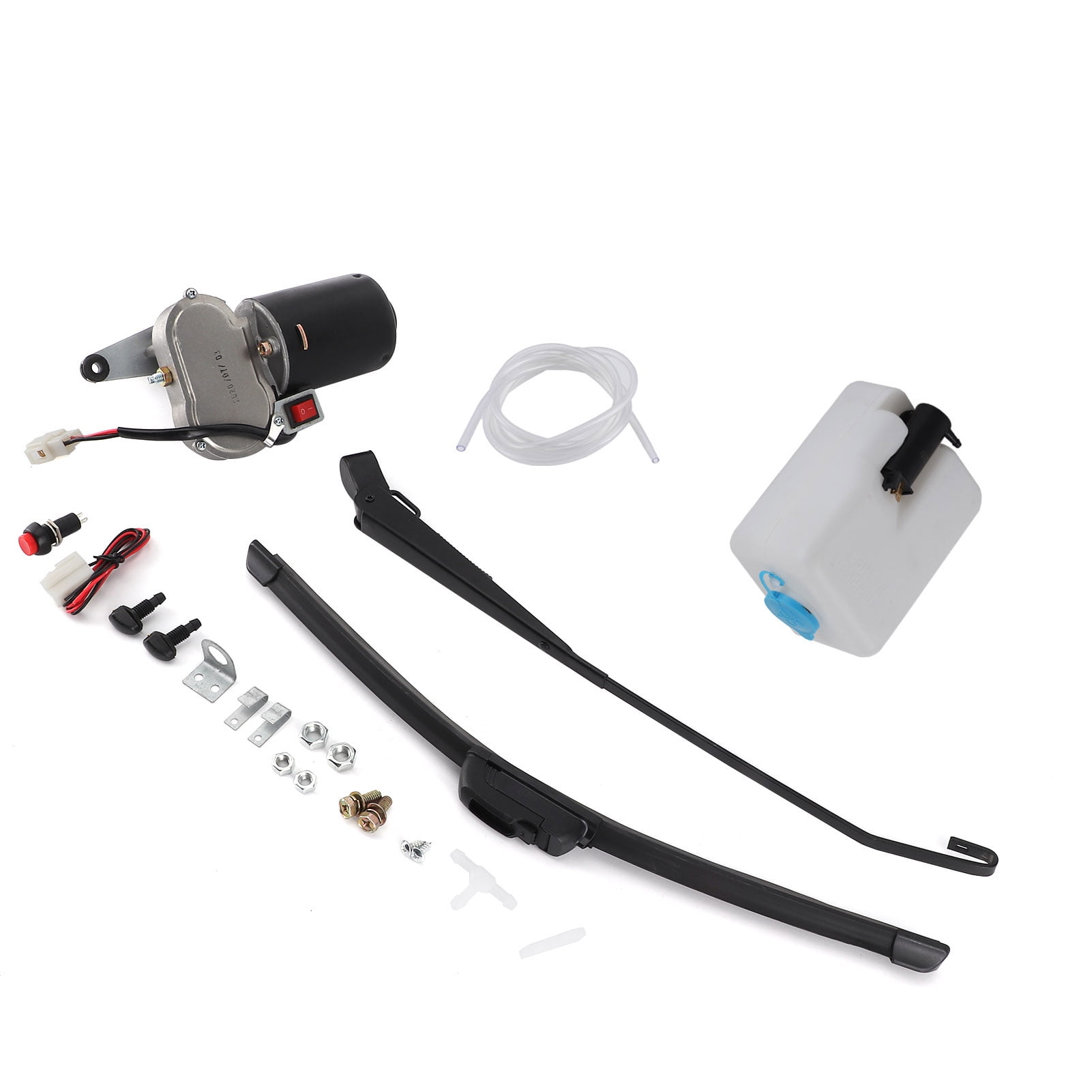 Windshield Wiper Assembly Kit, Electric Windshield Wiper Blades Assembly Windshield Kit Silent Cleaning Wiper Motor Kit  For UTV ATV