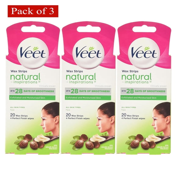 Veet Bandes de Cire de Précision pour le Visage - 20 Unités en 1 Paquet (Lot de 3) 9,99 $ Ch.