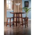 thumbnail image 3 of Winsome Orlando 3 Piece Set High Table, 2 Shelves with 2 Saddle Seat Stools, 3 of 6