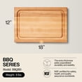 thumbnail image 2 of John Boos BBQ Collection Planche à Découper en Bois Réversible, Rainure à Jus, Érable, 2 of 11