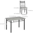 thumbnail image 3 of HOMCOM Kitchen Table and Chairs Set Modern Dining Table Set Set of 5, 3 of 10