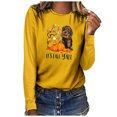thumbnail image 1 of Hauts à Manches Longues pour Femmes C'est l'Automne Yall Femme Col Rond Imprimé Pull Hauts Blouse à Manches Longues Hauts à Manches Longues pour Femmes Blouses à Manches Longues pour Femmes Femmes Hauts à Manches Longues, 1 of 3