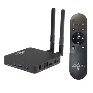 Graflsoa UGOOS AM6B Plus Android 9.0 TV Boîte avec Amlogic S922X-J, 4GB RAM, 32GB Stockage, double bande WiFi, BT 5.0, 4K HDR, Dolby Audio/Vision, Gigabit Ethernet, Noir