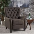 thumbnail image 1 of Fauteuil Inclinable CERELIA en Tissu couleur Café capitonné, 1 of 8