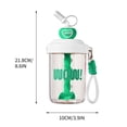 thumbnail image 3 of LSLJS Stirring Cup Student White Collar Coffee Protein Powder Plastic Water Cup Cute Handheld Large Capacity Straw Cup Capacity 580ml, Mixing Cup, 3 of 4