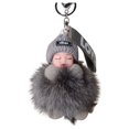 thumbnail image 1 of Kcodviy Sleeping for Babies Suitable Wallet with Key Ring Pendants Car Keychain Wrist Key Ring Bracelet Pompon with Sleeping Furry Wrist Lanyards for Keys Keychains Or Keychains, 1 of 2